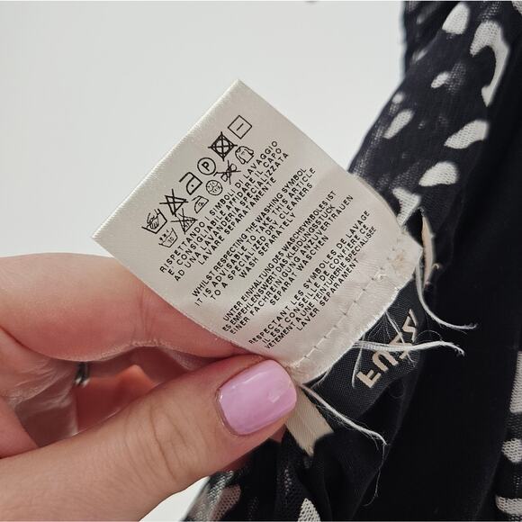 Fuzzi Black White Cheetah Print Strapless Rouched Jumpsuit M - Picture 9 of 9